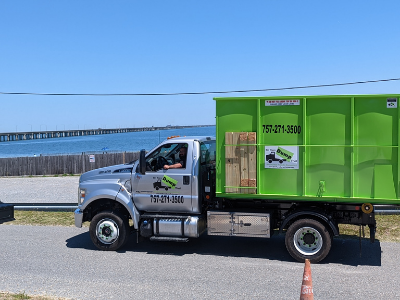 Dumpster Rental Truck by Virginia Beach